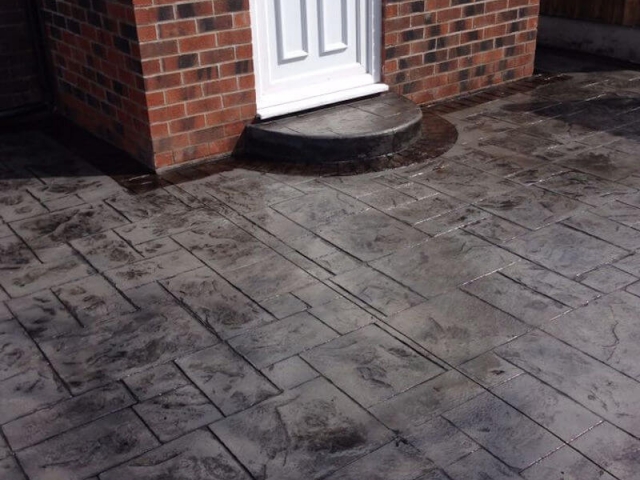 Resealed driveway to the front and side of a house