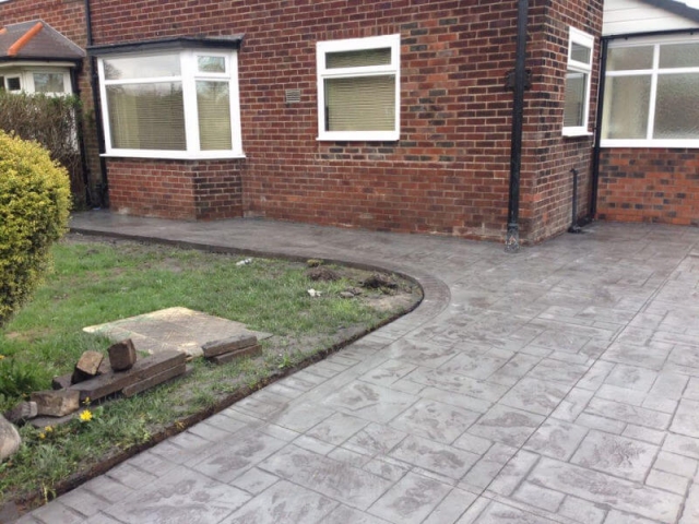 Resealed driveway to the front and side of a house