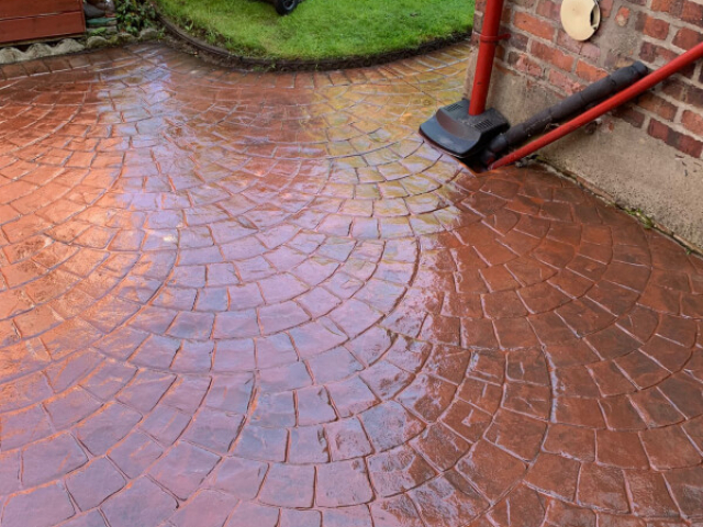 After - Driveway cleaned and resealed in Stretford