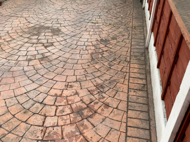 Before - Driveway cleaned and resealed in Stretford