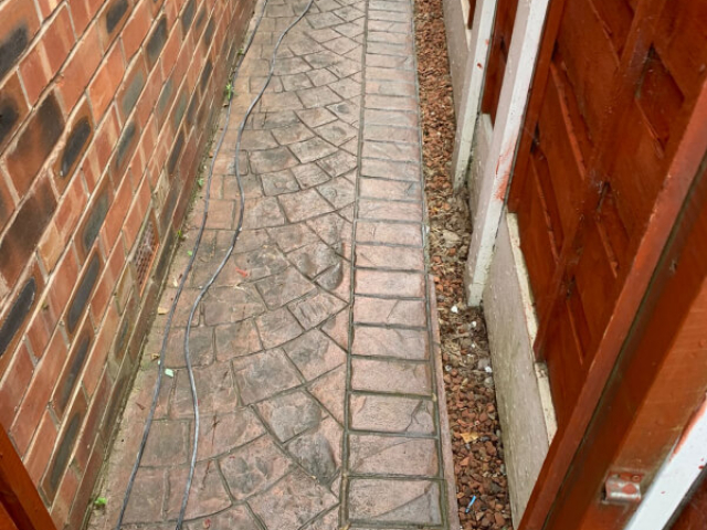 Before - Driveway cleaned and resealed in Stretford