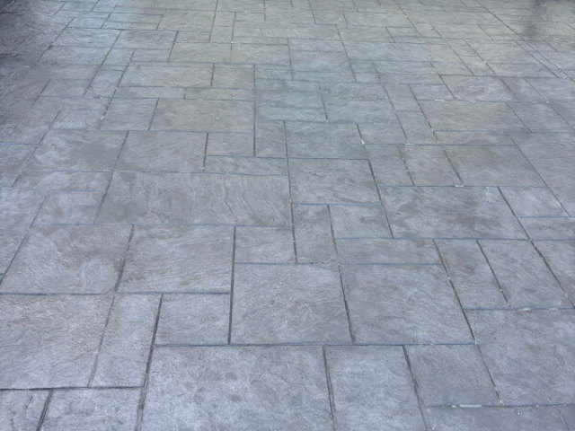 Resealing a pattern imprinted concrete driveway in Wythenshawe